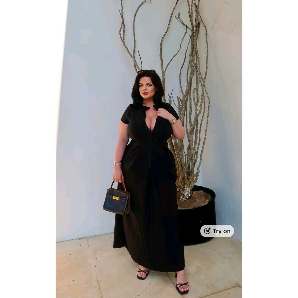 Too Busy To Care Maxi Dress BLACK - Picture 3 of 5